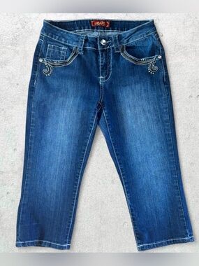 Y2K/Vintage one 5 one Embellished Ankle Crop Jeans